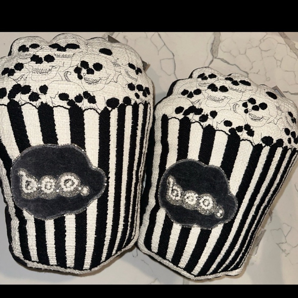 Admaira Home Skeleton Popcorn Boo Accent Pillows